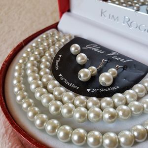 Kim Rogers Glass Pearl Jewelry Set